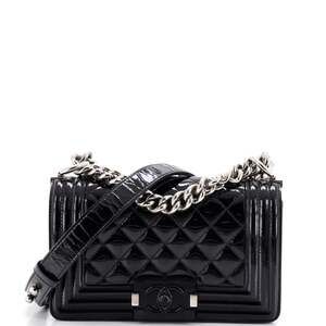 Chanel Boy Flap Bag Quilted Patent #335958C33B